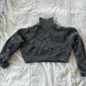 Gray Women's Turtleneck Sweater
